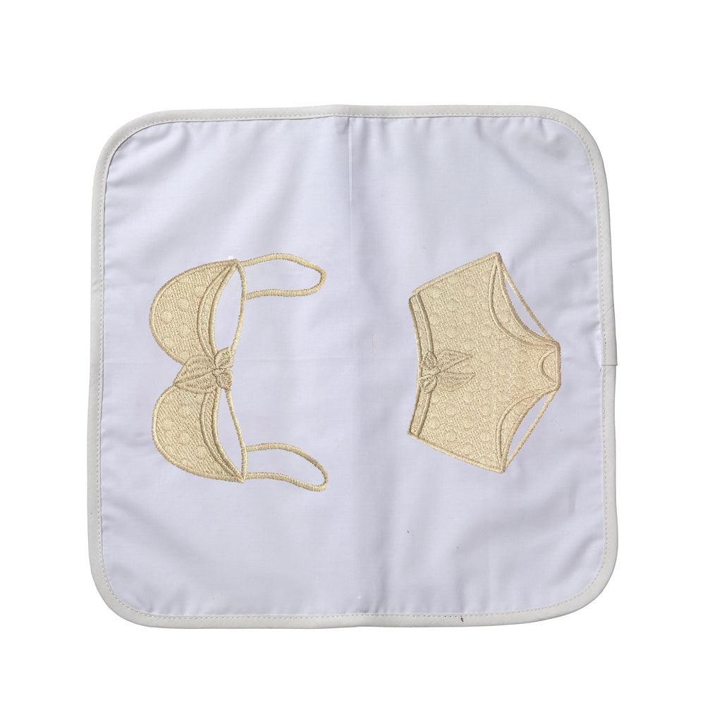 Travel Lingerie Bag, Cotton Percale, Bra & Undies