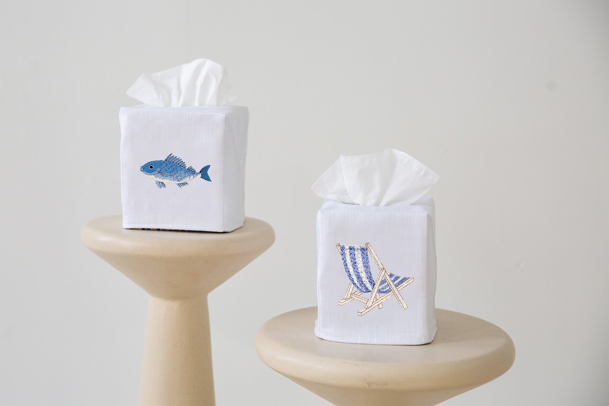 Tissue Box Cover, Deck Chair (Blue)