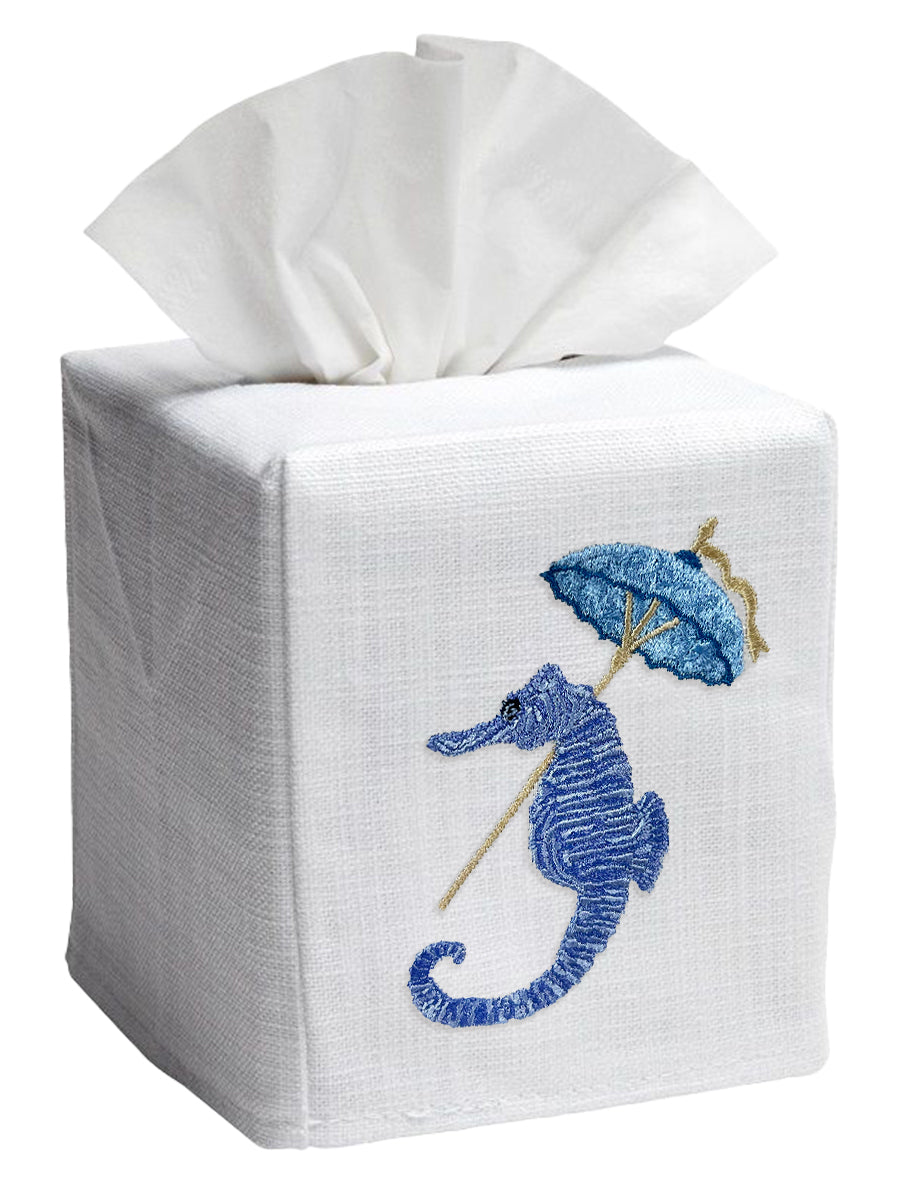 Tissue Box Cover, Seahorse Umbrella