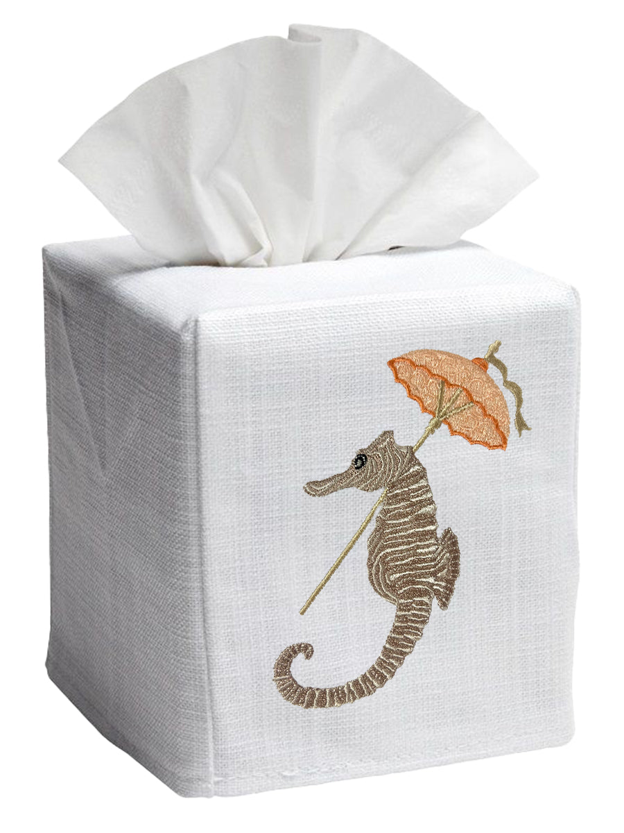 Tissue Box Cover, Seahorse Umbrella