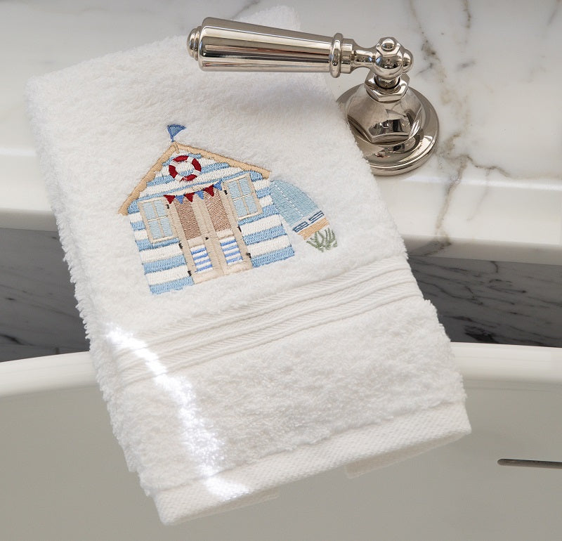 Guest Towel, Terry, Beach Cabana (Blue)