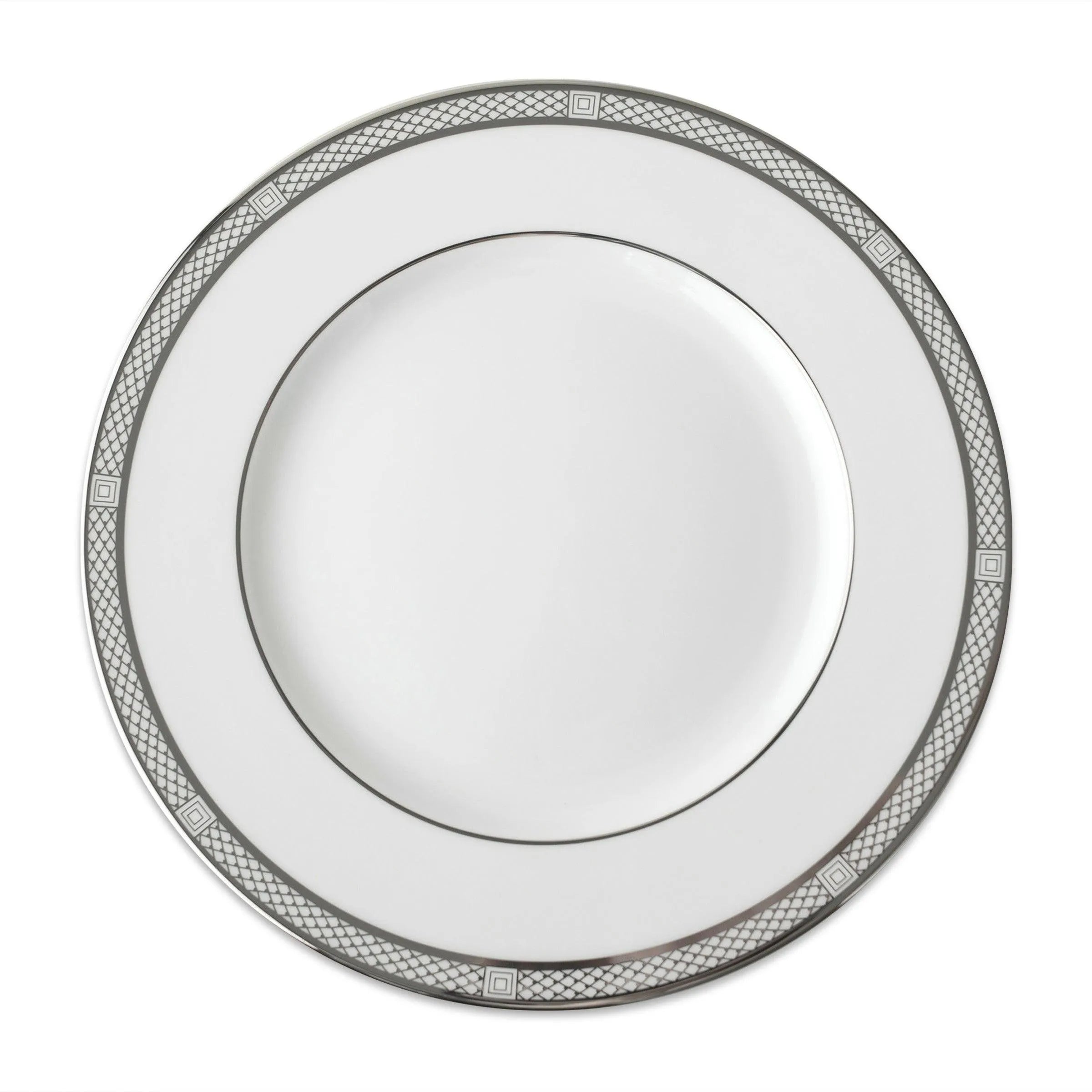 Caskata Wholesale Hawthorne Ice Platinum Simple Dinner Plate