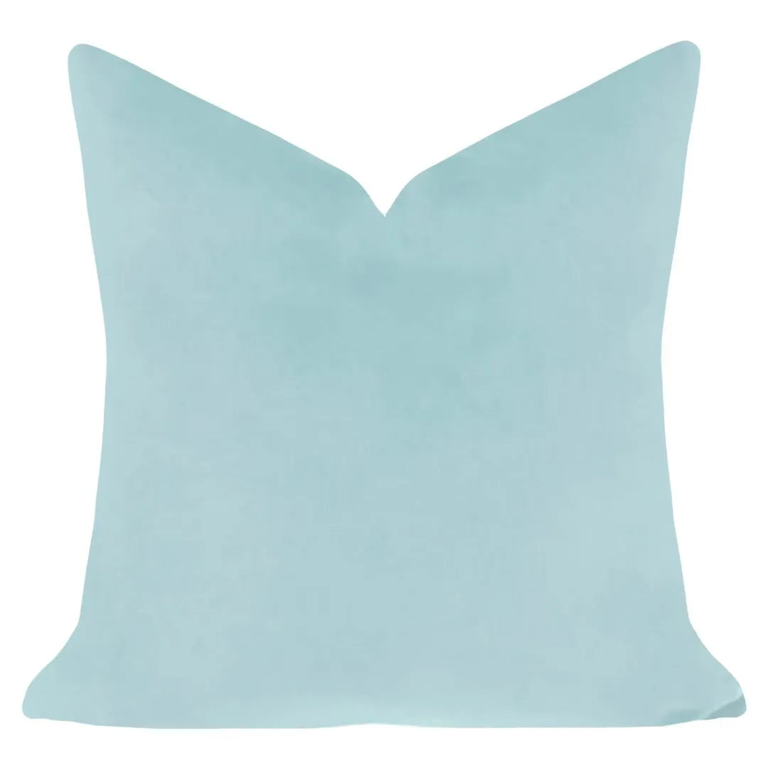 Spa Blue 22x22 Solid Velvet Pillow