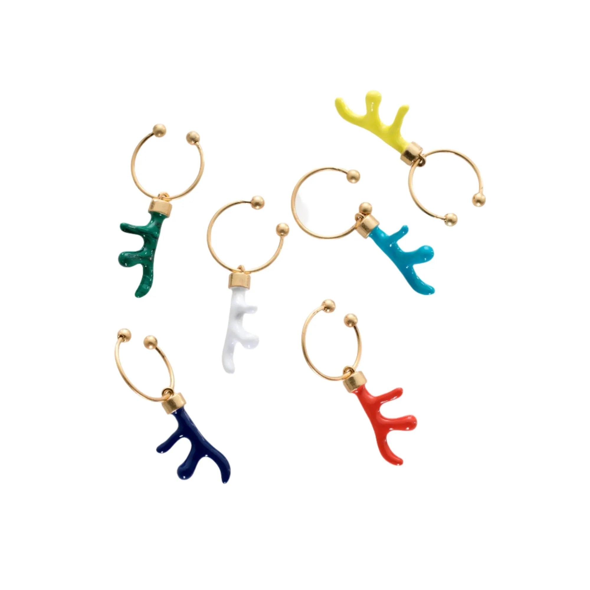 Coral wine charms