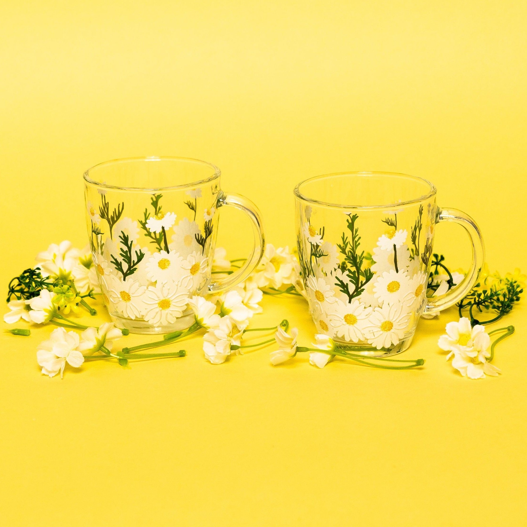 Painted Daisy Mugs