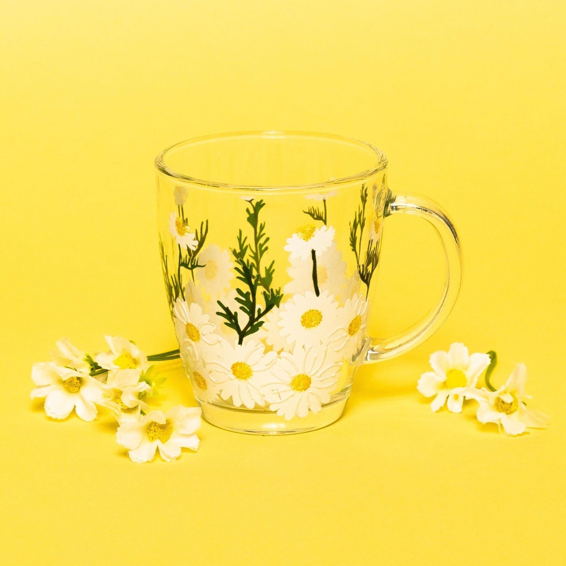 Painted Daisy Mugs