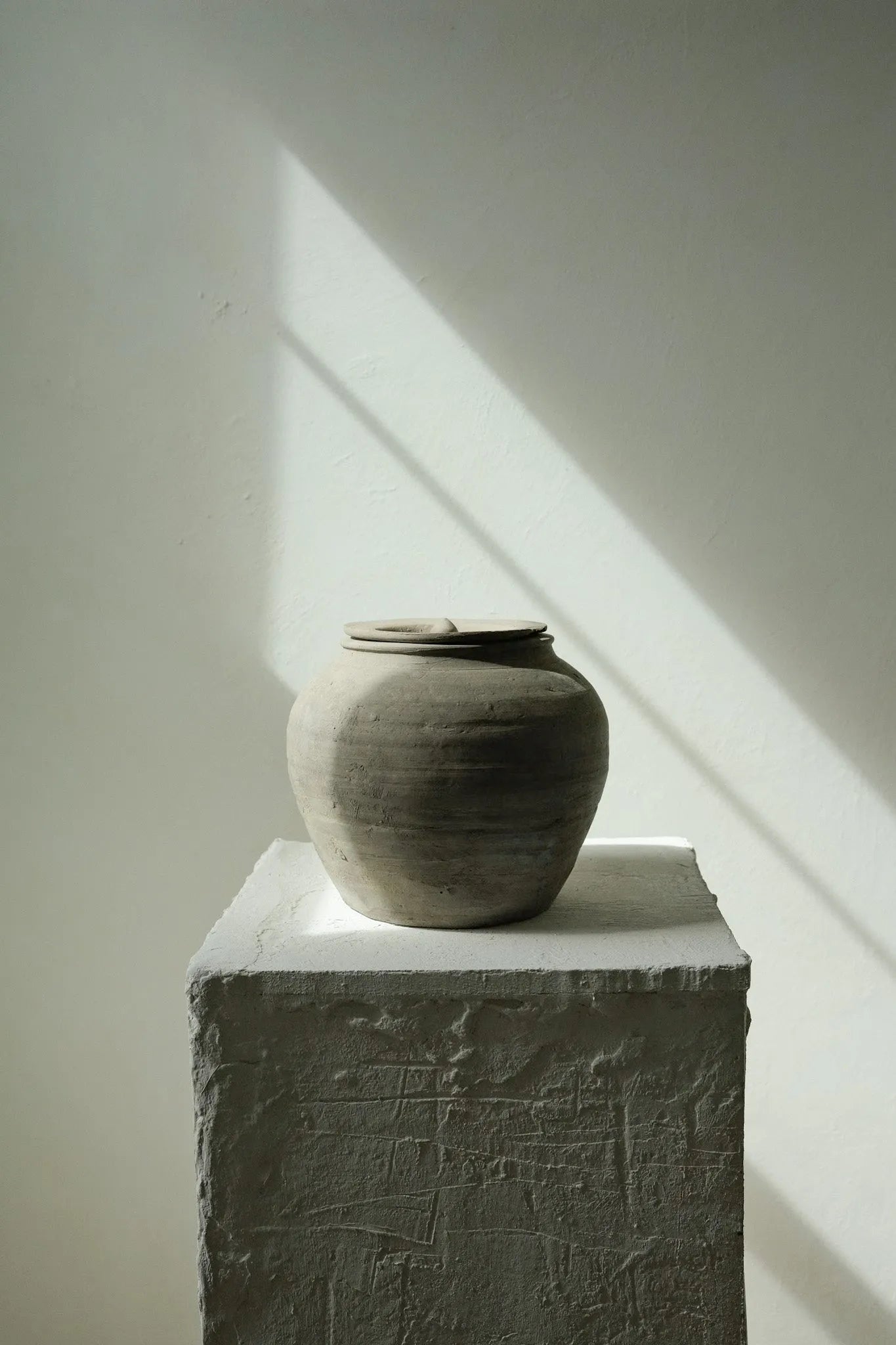 Lidded Village Pot