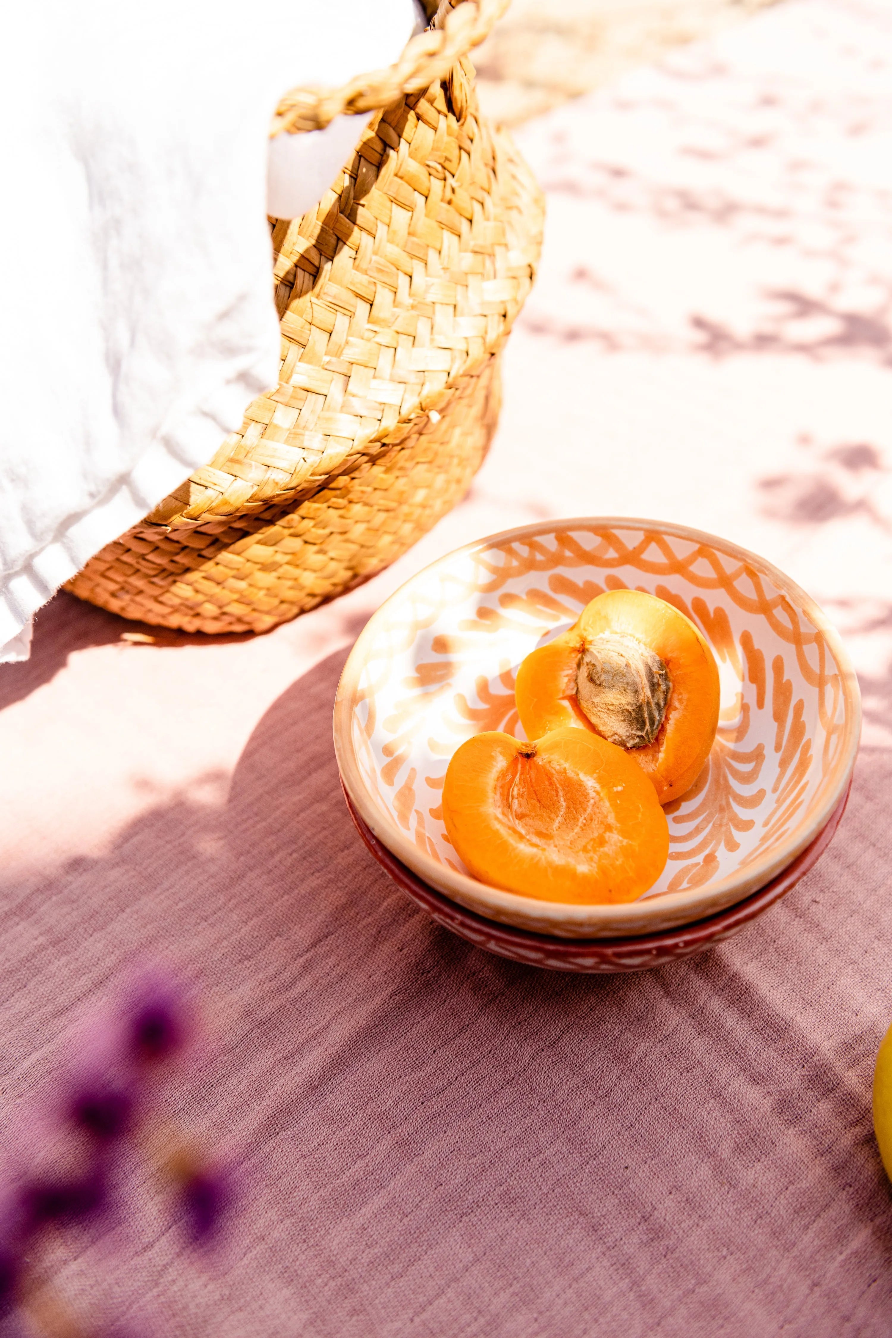 Small bowl with hand painted designs