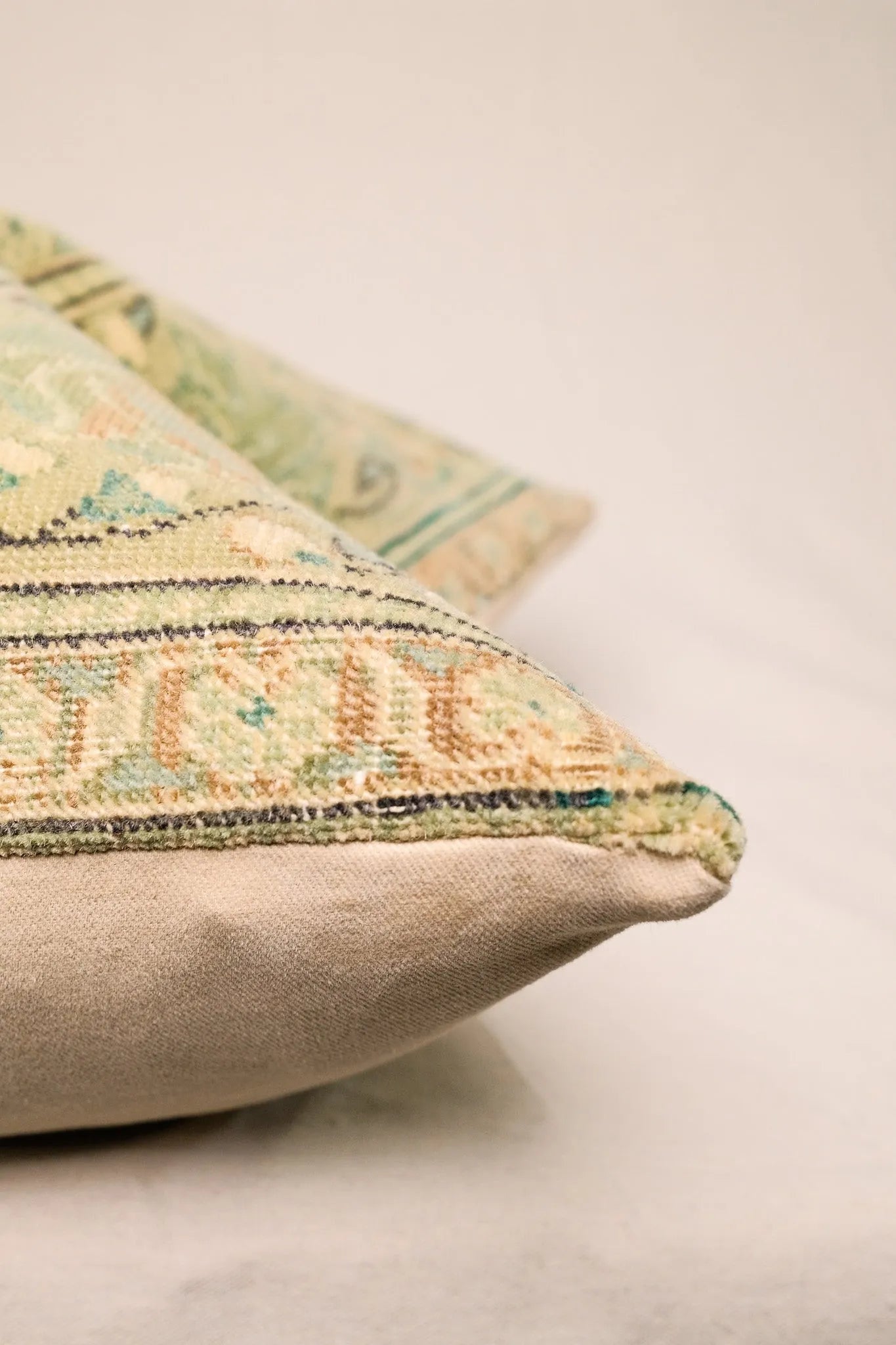 Sage Turkish Vintage Rug Pillow No.1