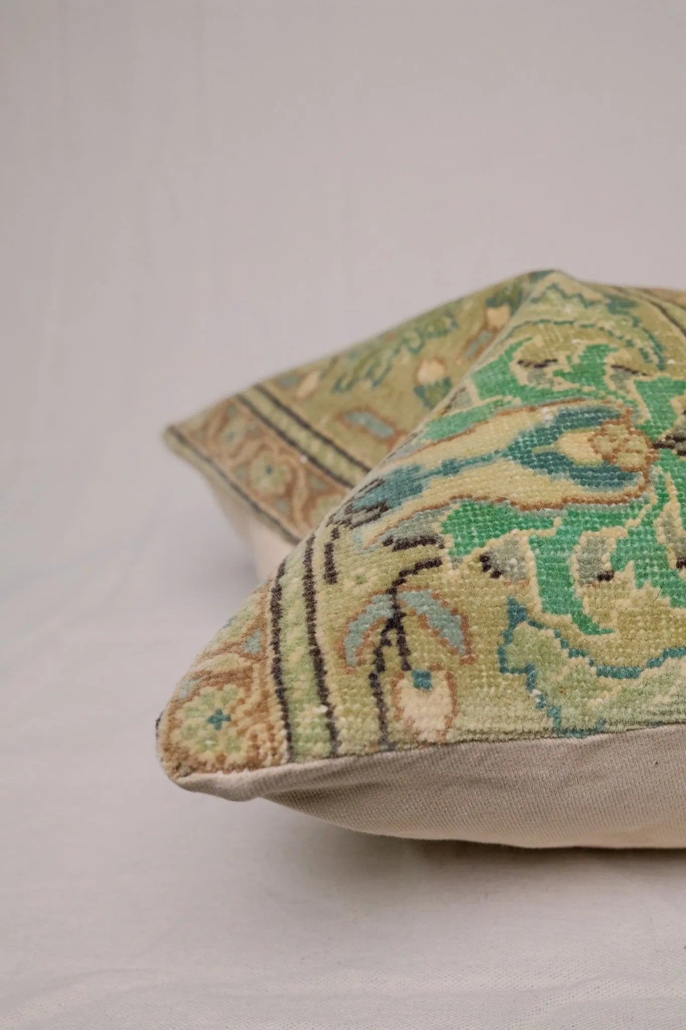 Sage Turkish Vintage Rug Pillow No.1