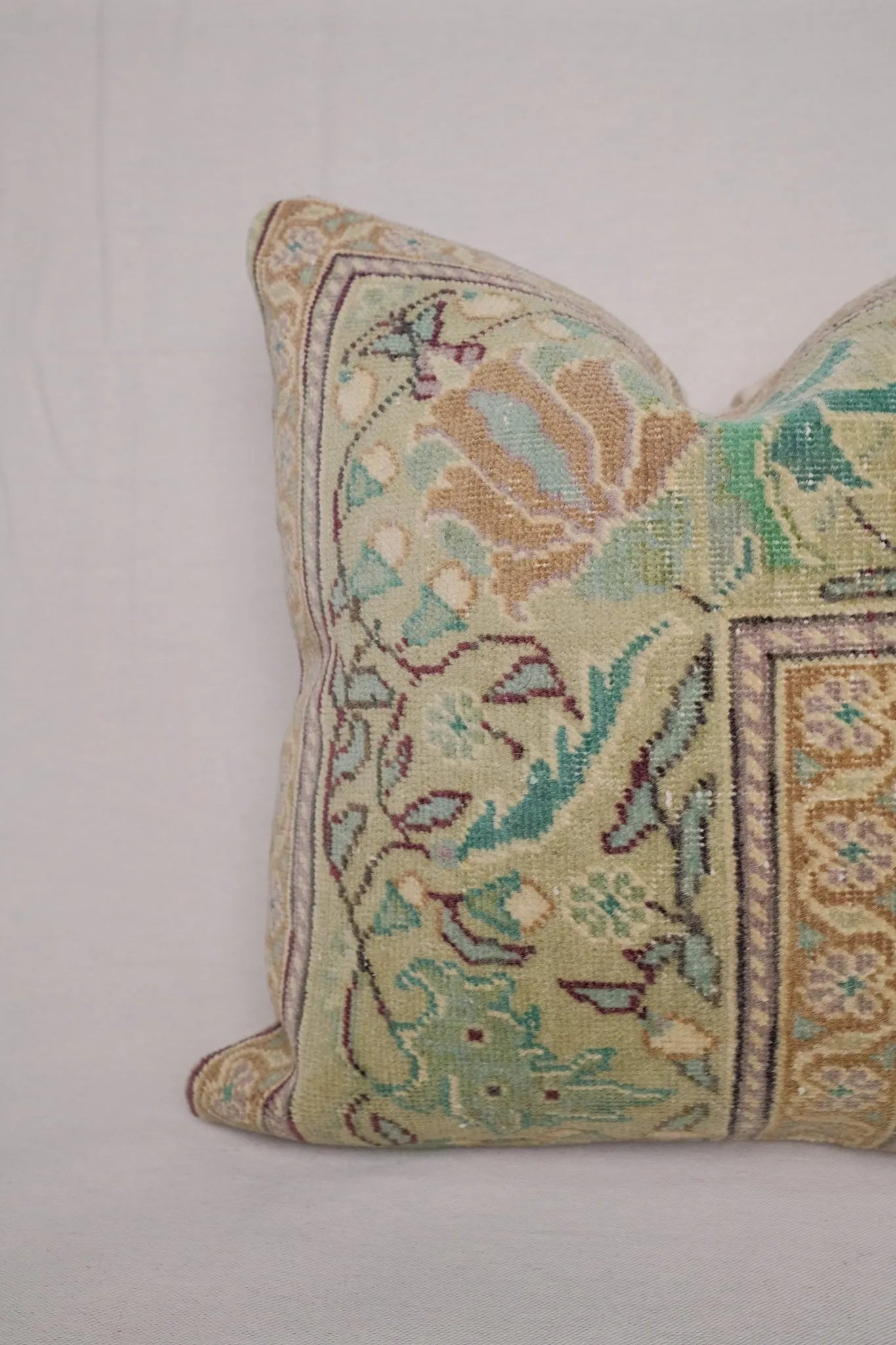 Sage Turkish Vintage Rug Pillow No.2