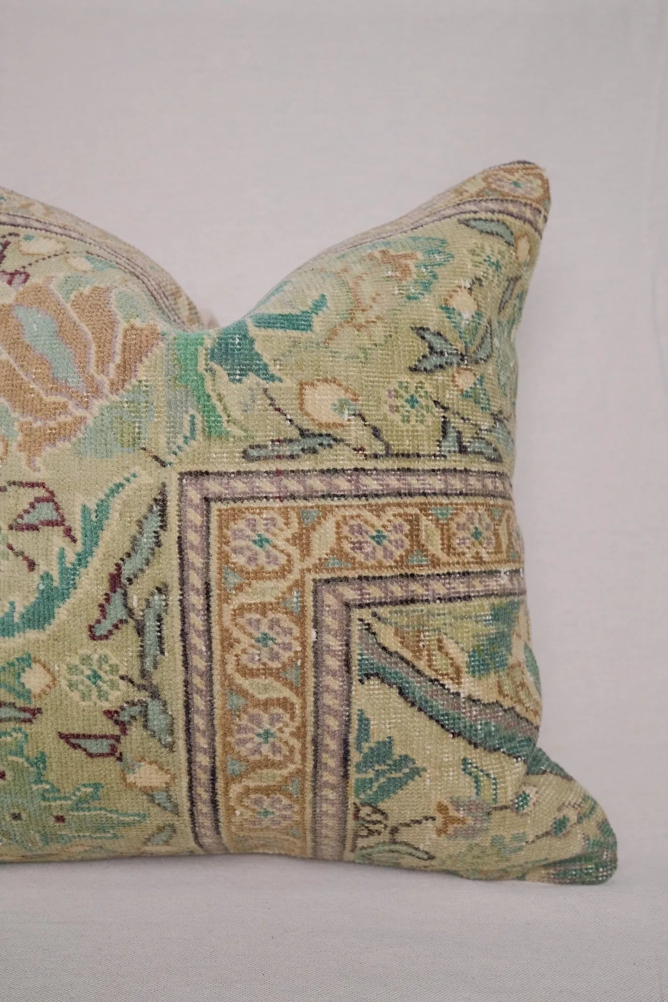 Sage Turkish Vintage Rug Pillow No.2