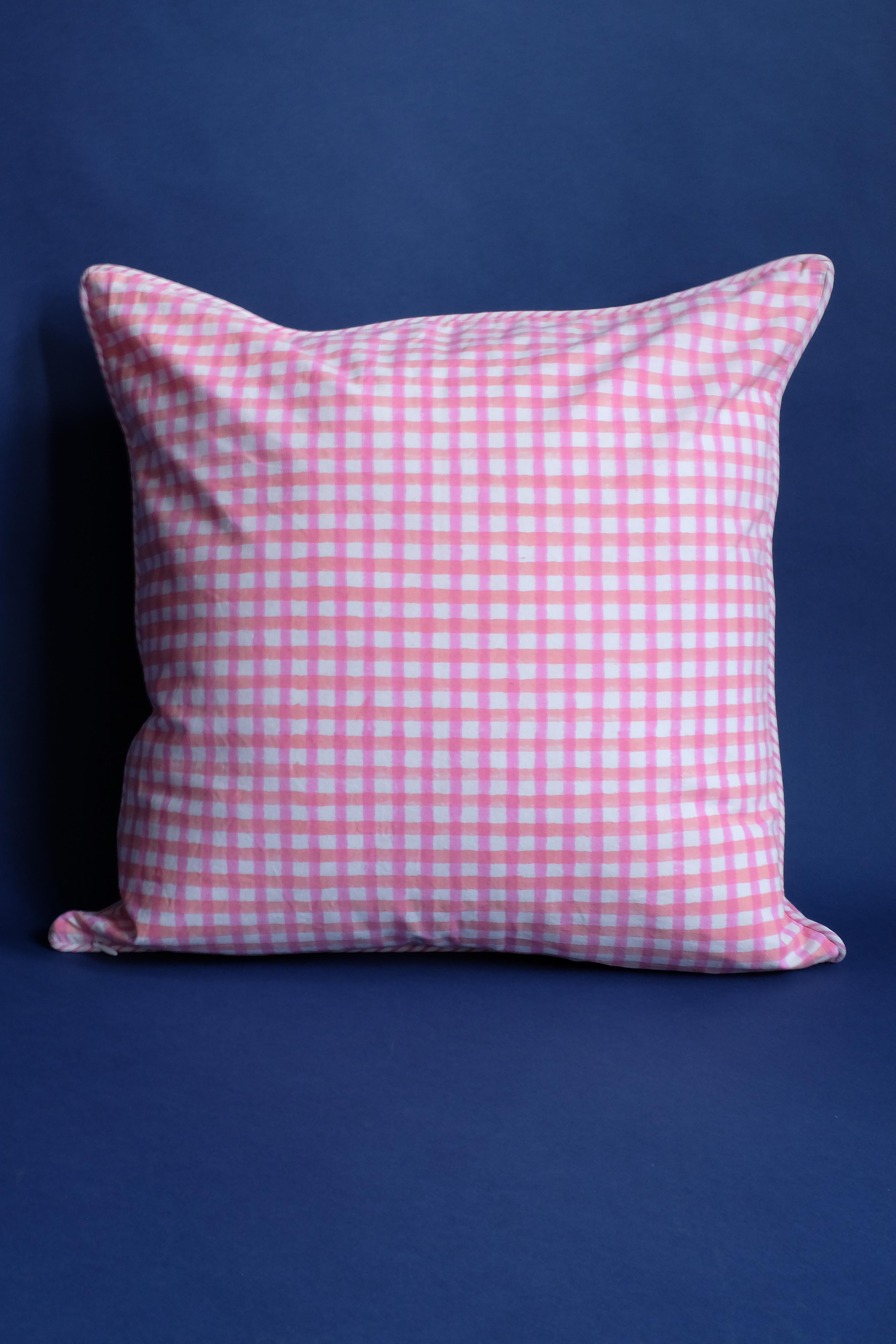 Dahlia Gingham Blockprint Pillow