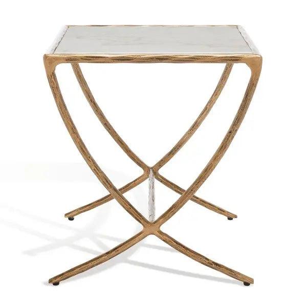 Safavieh Debbie Square Meta Brassl Accent Table