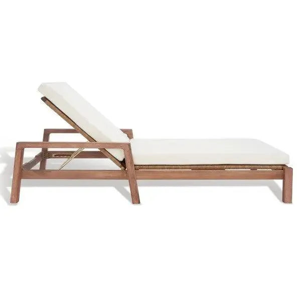 Safavieh Donnamaria White Wicker Sun Lounger