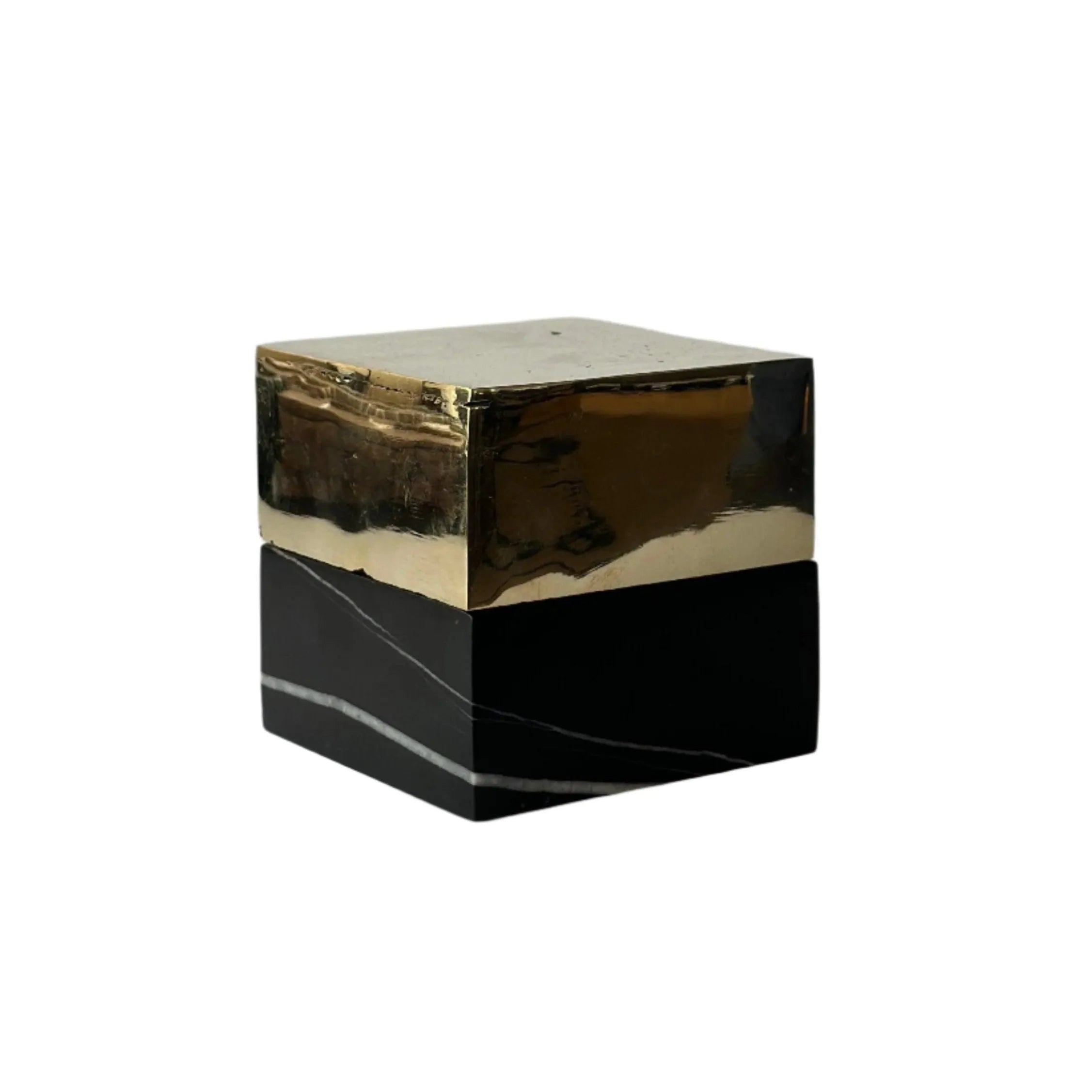 Anastasio Home 50/50 Box, Brass over Midnight Marble