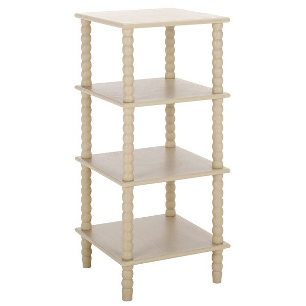 Dilyn 4 Tier Wood Shelving Unit in Sand