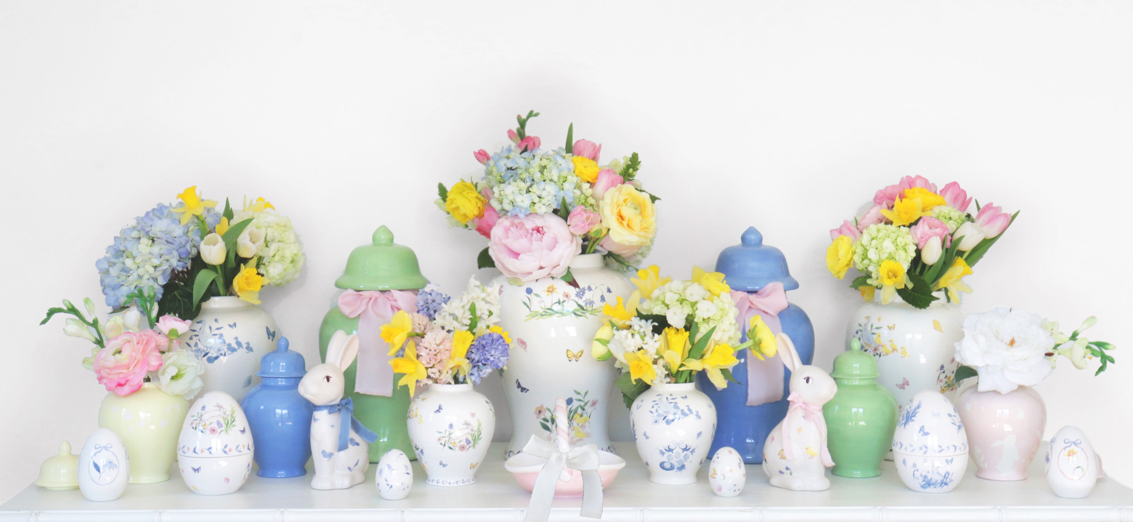 French Blue Ginger Jars