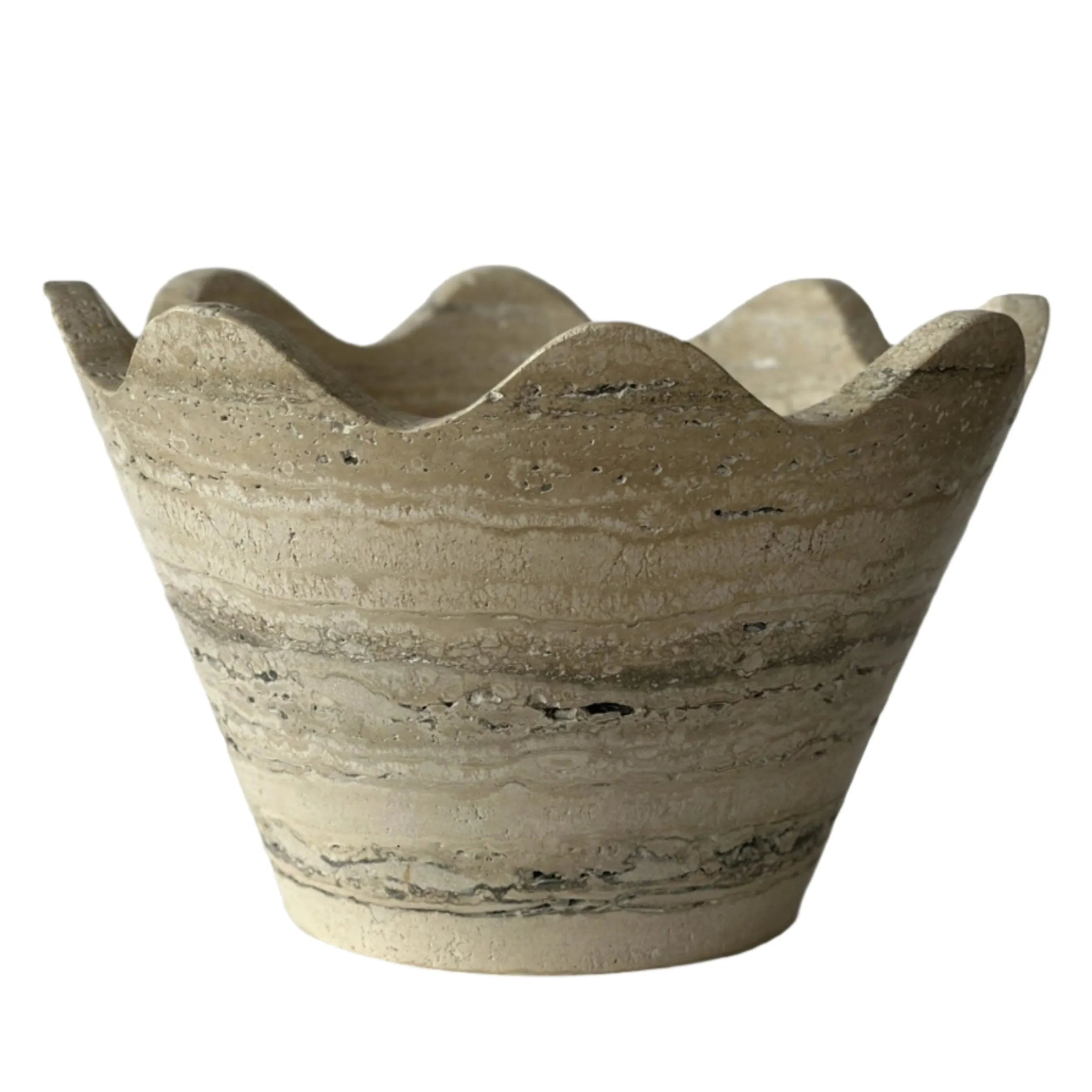 Anastasio Home Blossom Bowl in Travertine