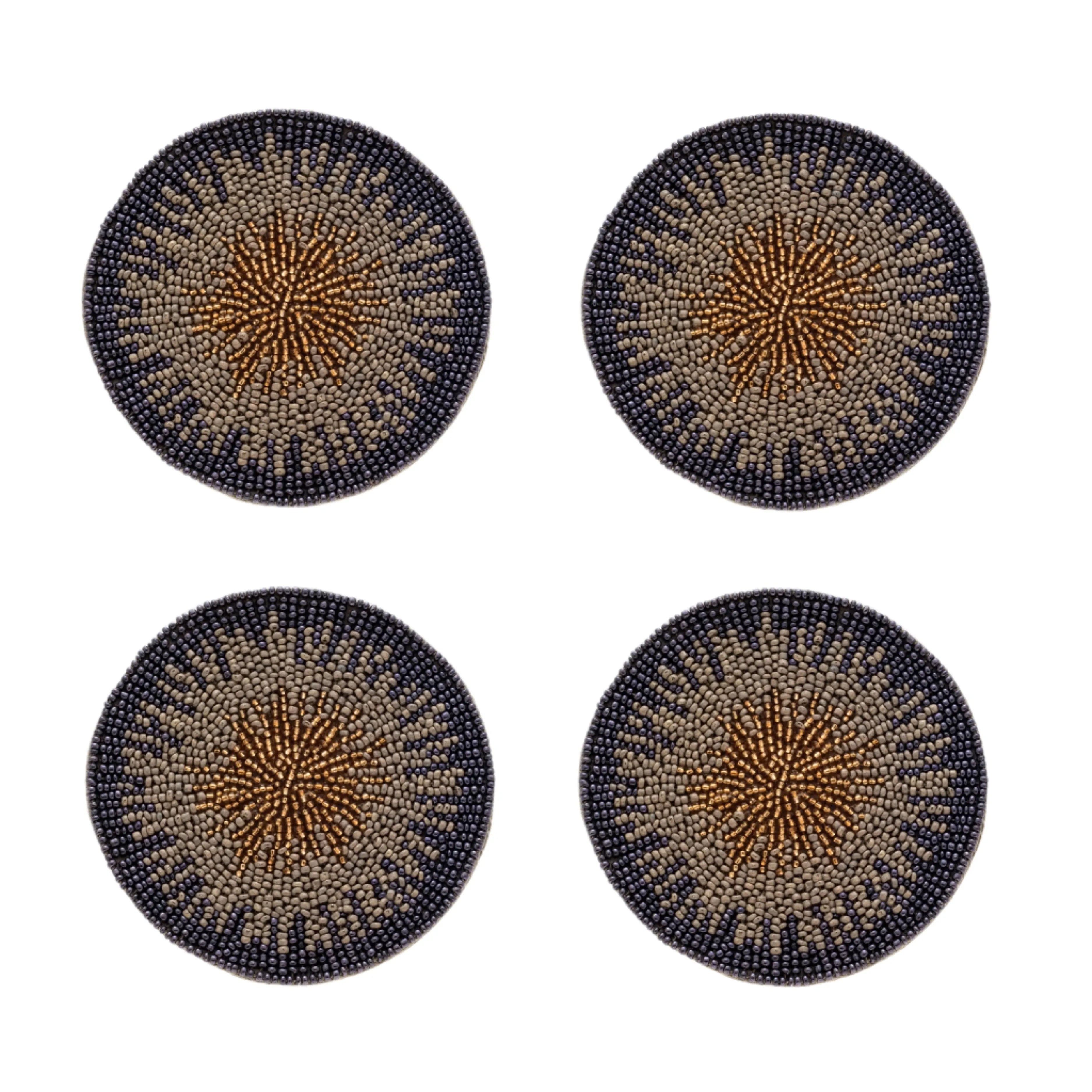 Ombre coasters, indigo