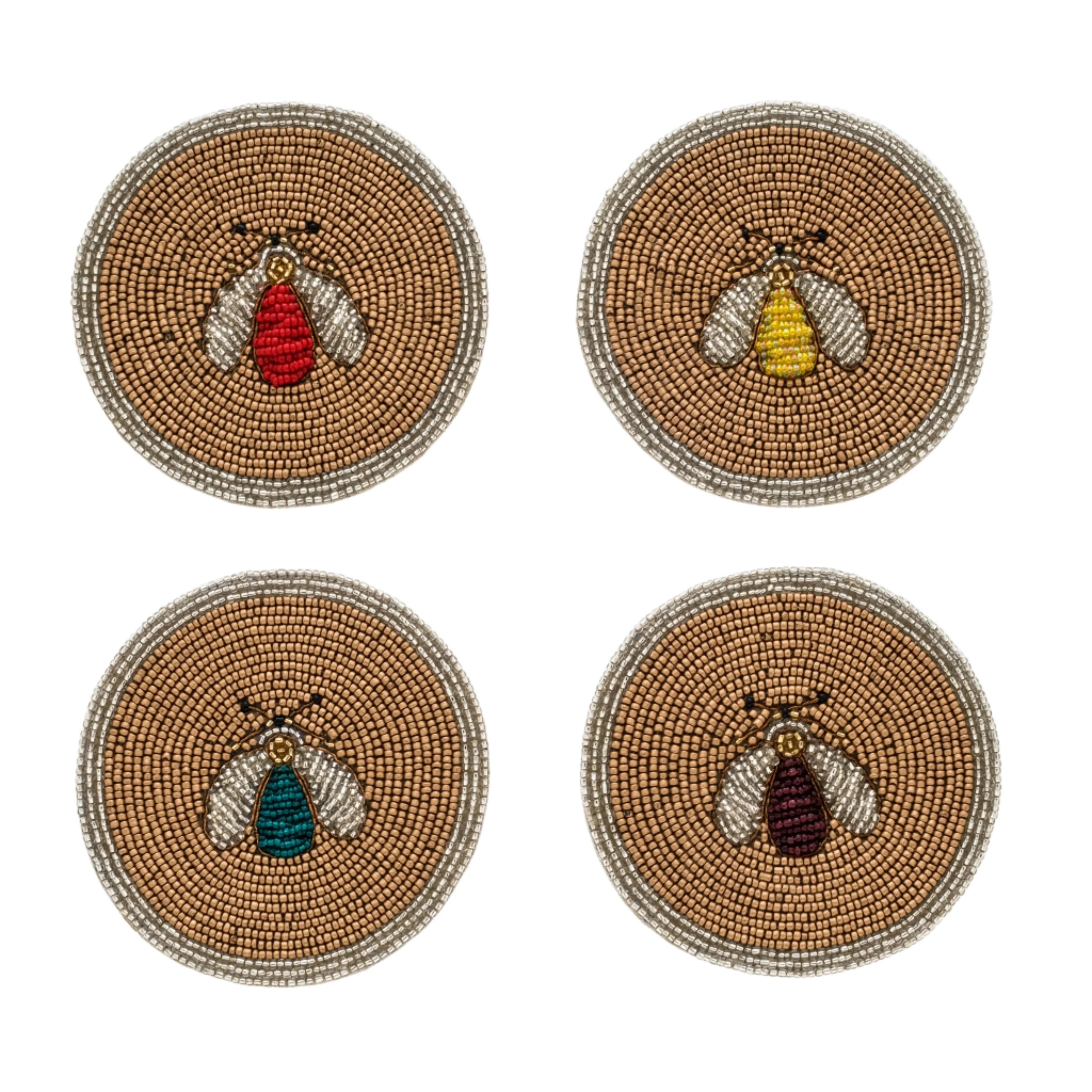 Sparkle bee coasters