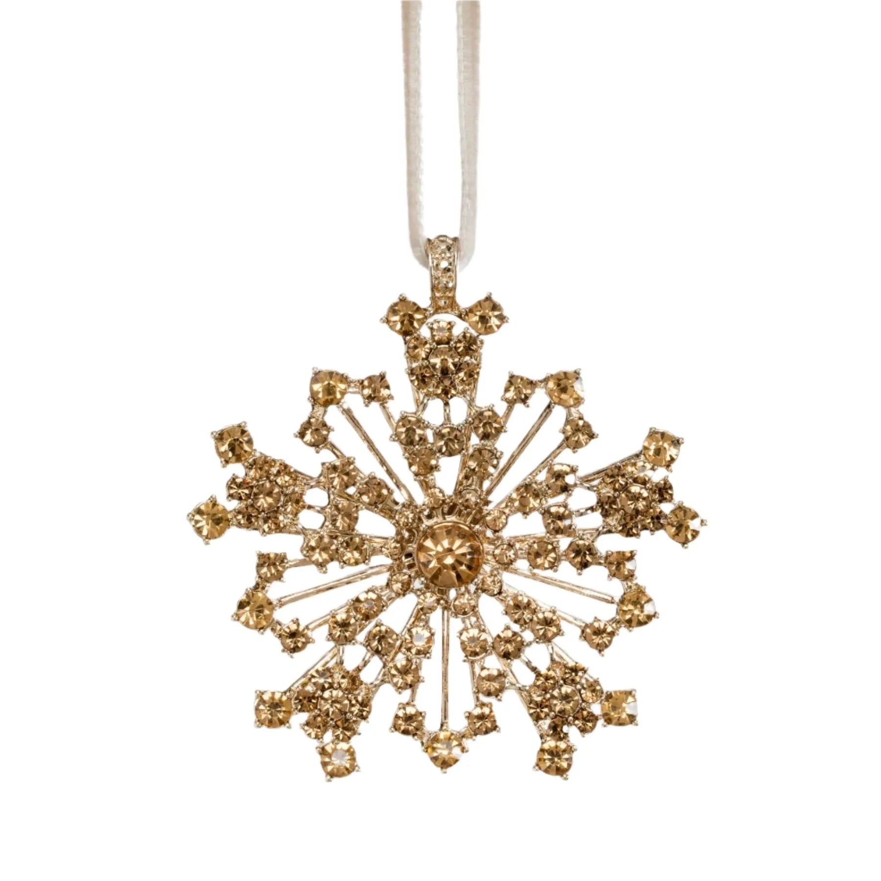 Sparkle snowflake ornament, topaz