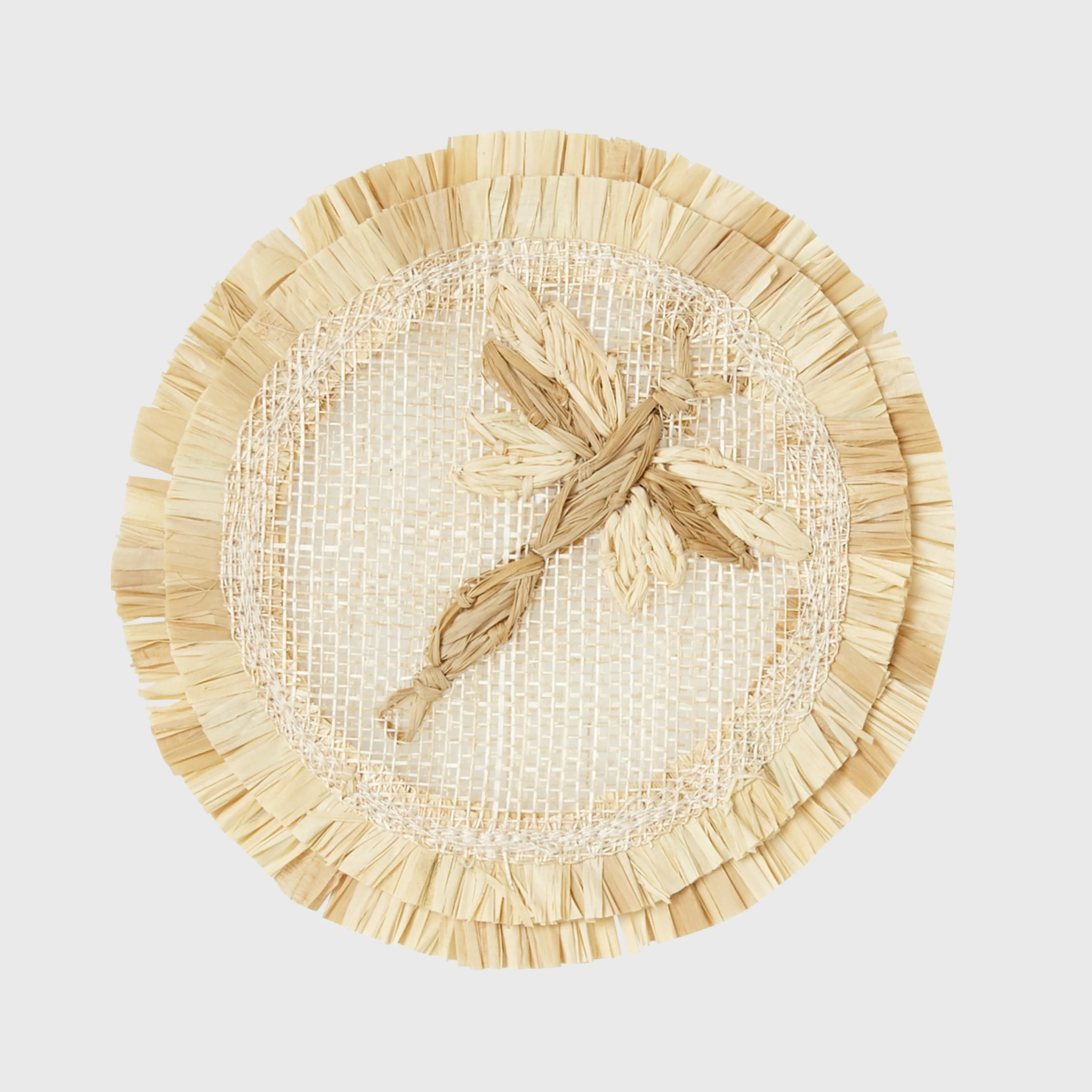 Dragonfly straw coasters