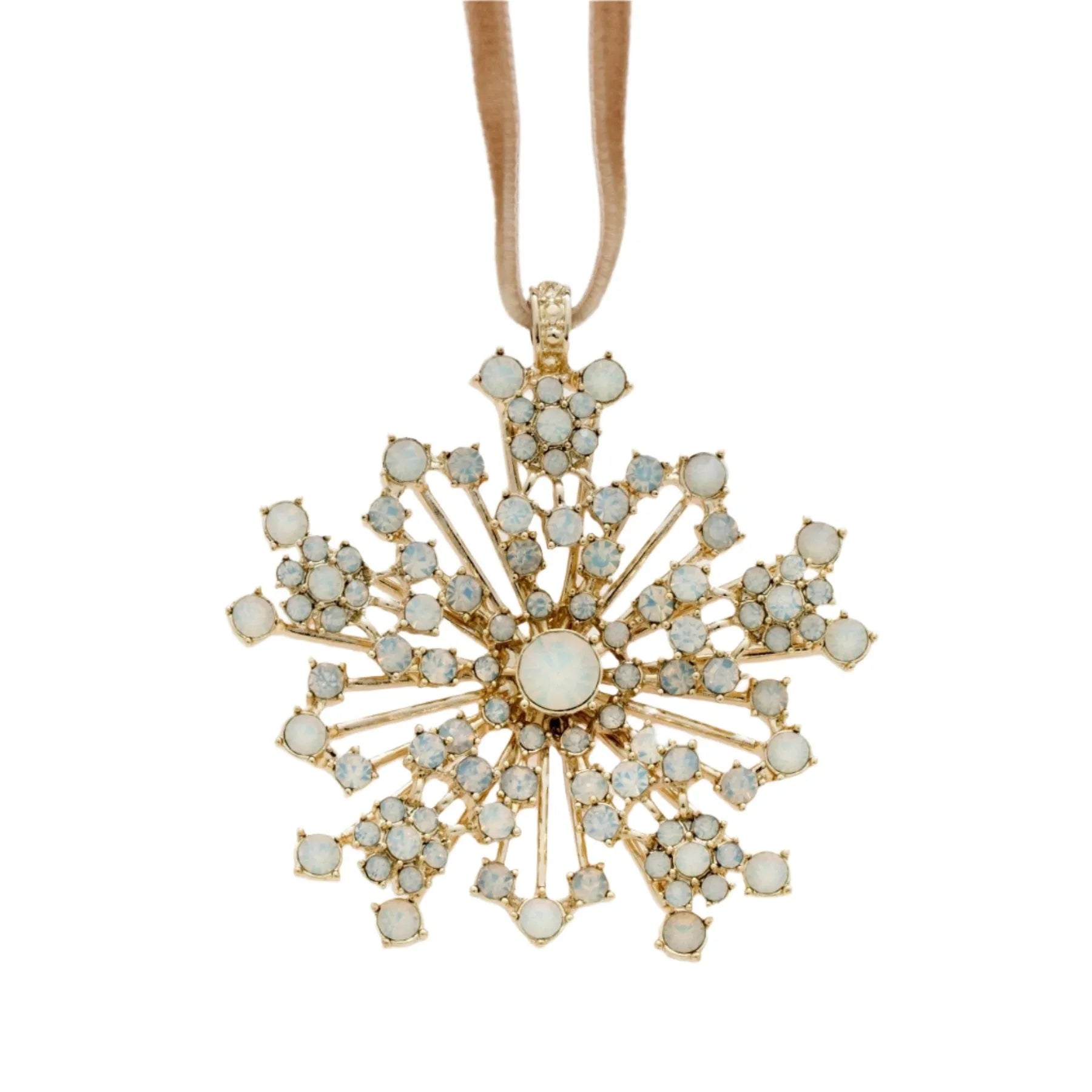 Sparkle snowflake ornament, opal