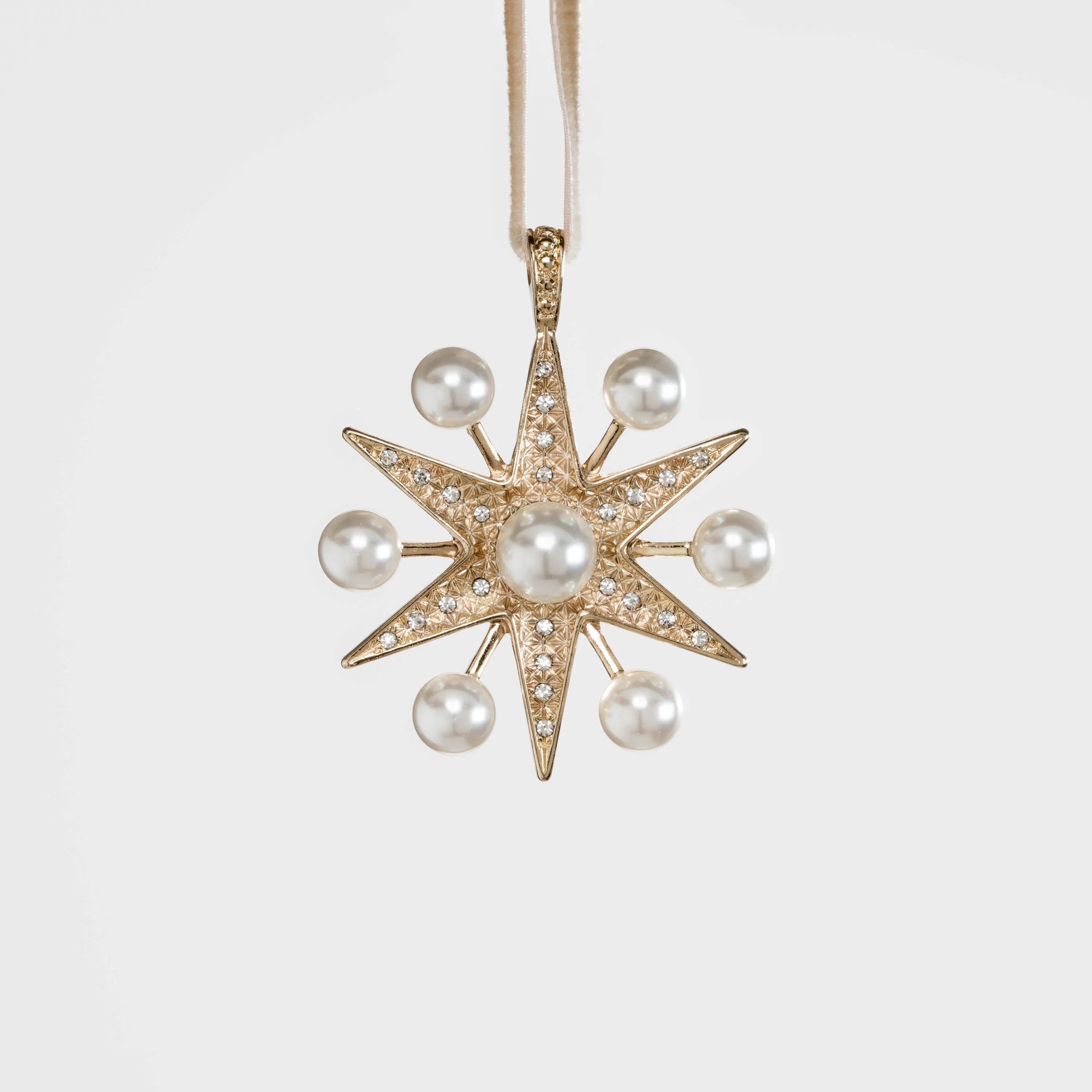 Sputnik pearl star ornament