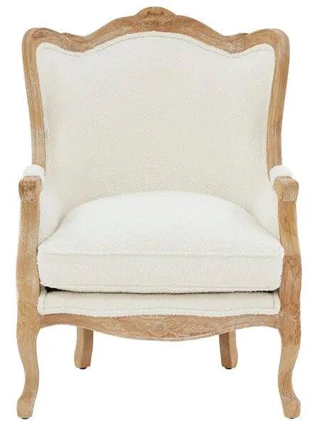 Safavieh Fallon Ivory Boucle Wing Chair