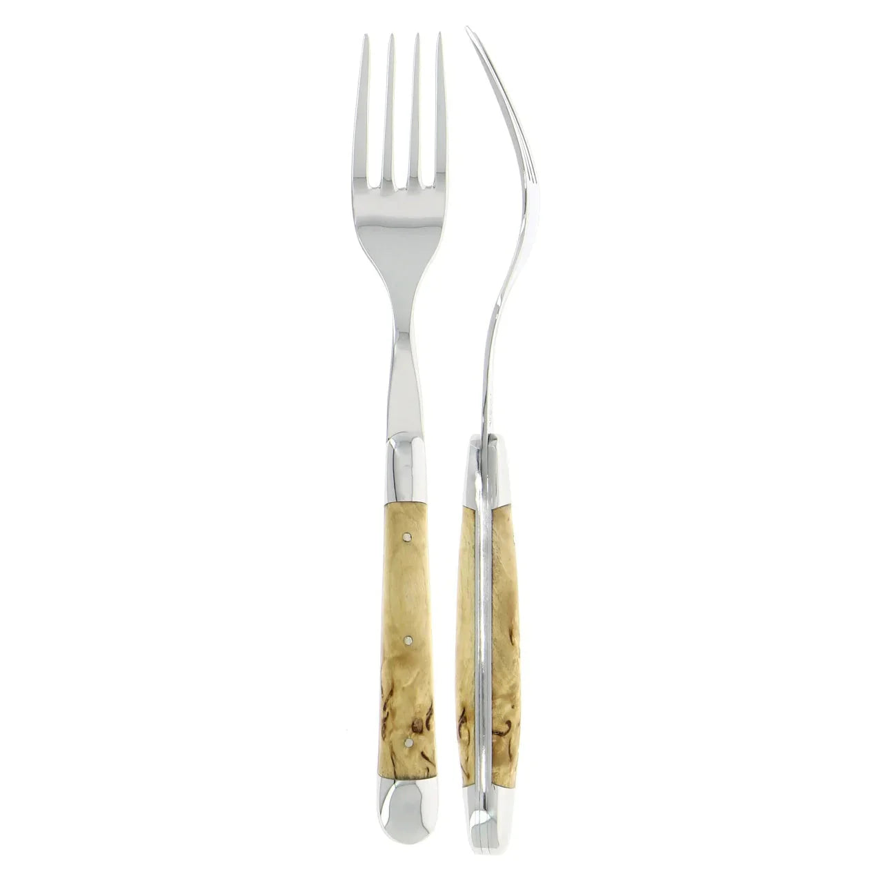 Forge de Laguiole Forks Birchwood Shiny Finish