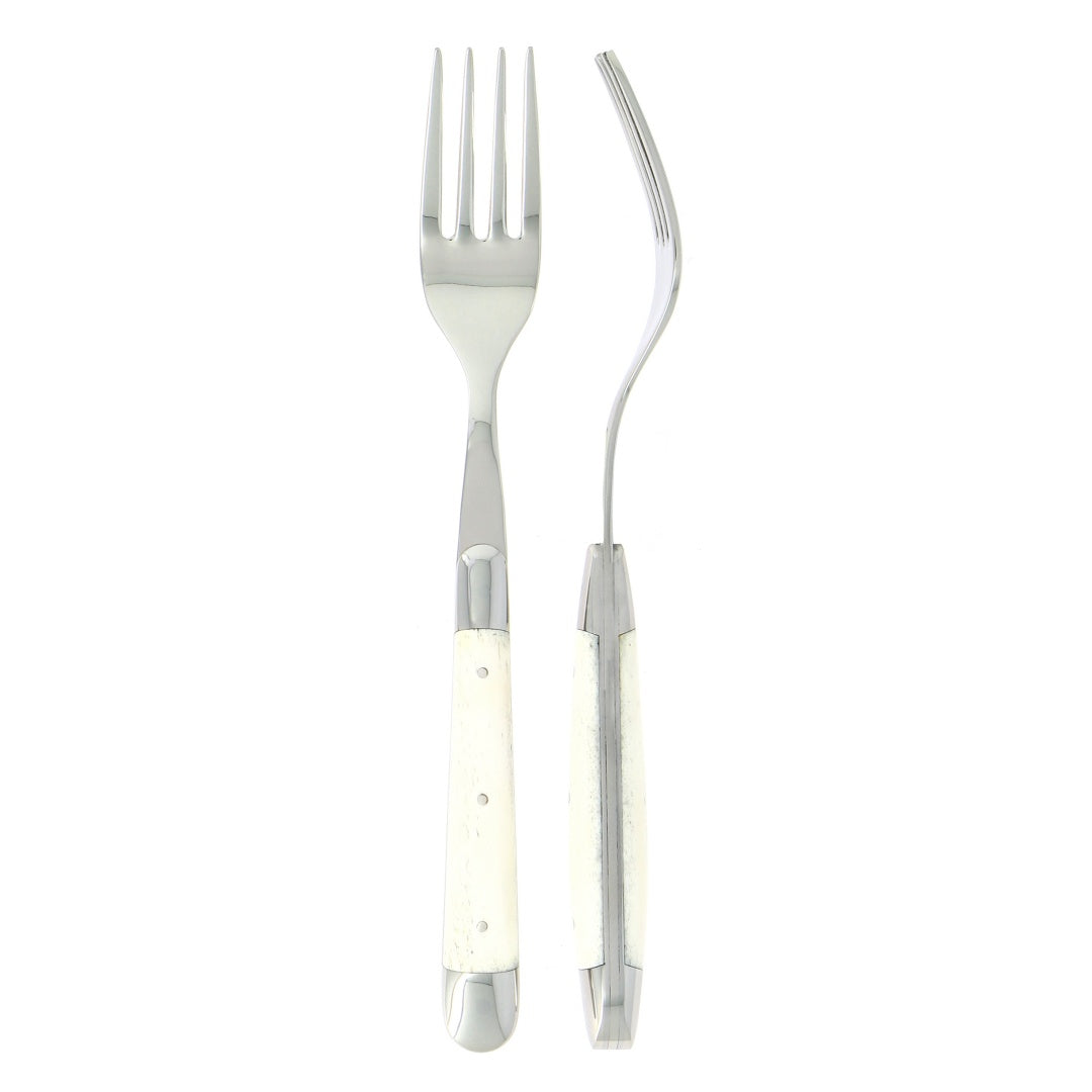 Forge de Laguiole Forks Bone Shiny Finish