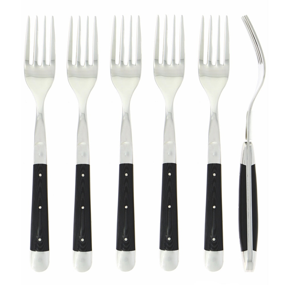 Forge de Laguiole Forks Fabric Series Black