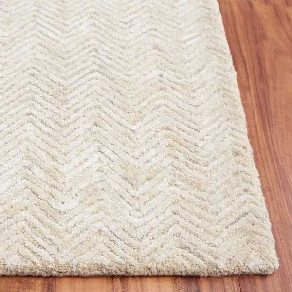 Glamour Viscose Rug in Gold and Ivory