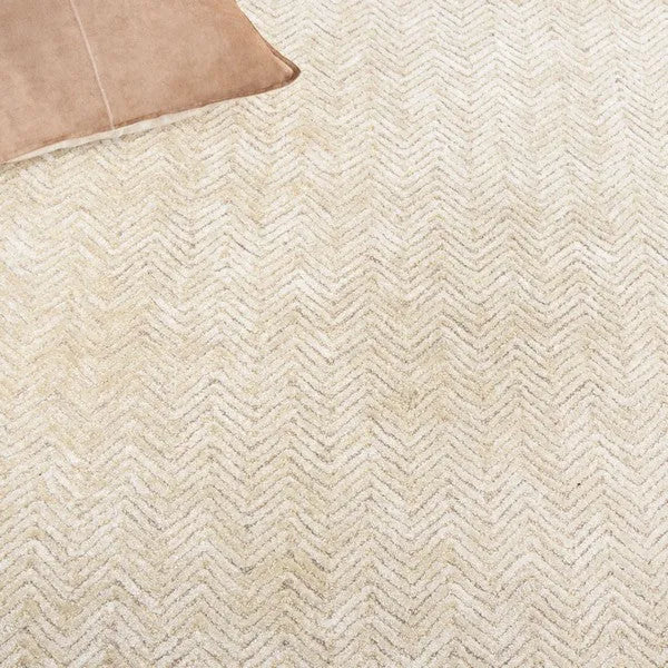 Glamour Viscose Rug in Gold and Ivory