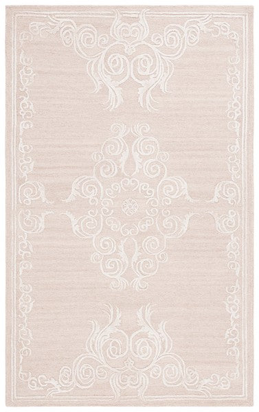 Glamour Wool Rug in Light Brown and Ivory