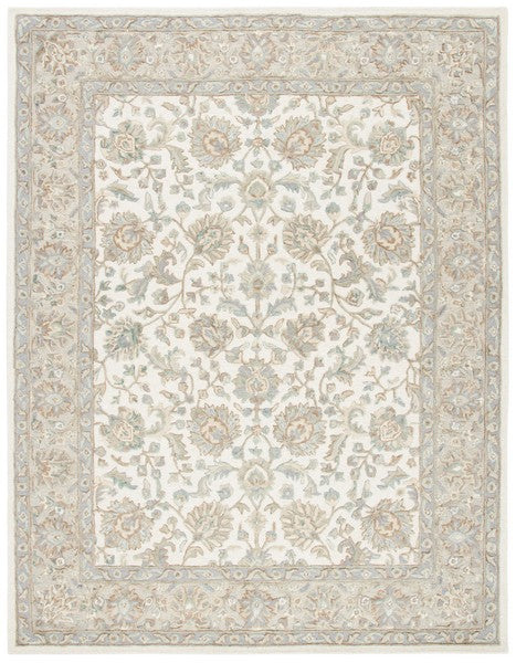 Glamour Wool Rug in Ivory and Gray