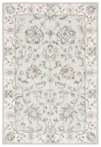 Glamour Wool Rug in Light Blue and Ivory