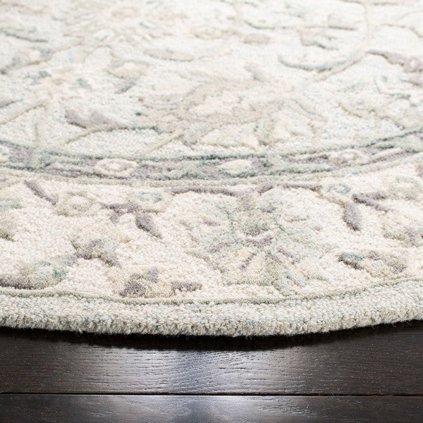 Glamour Wool Rug in Light Blue and Ivory