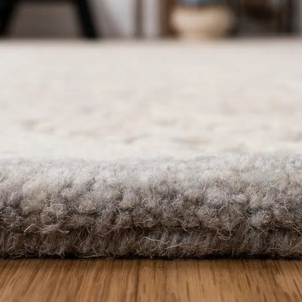 Glamour Wool Rug in Gray and Ivory