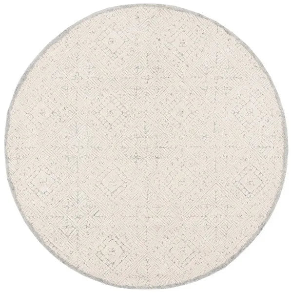 Glamour Wool Rug in Gray and Ivory