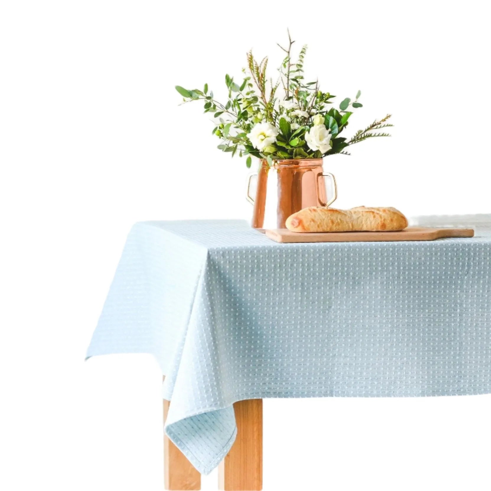 Blue Dotted Tablecloth