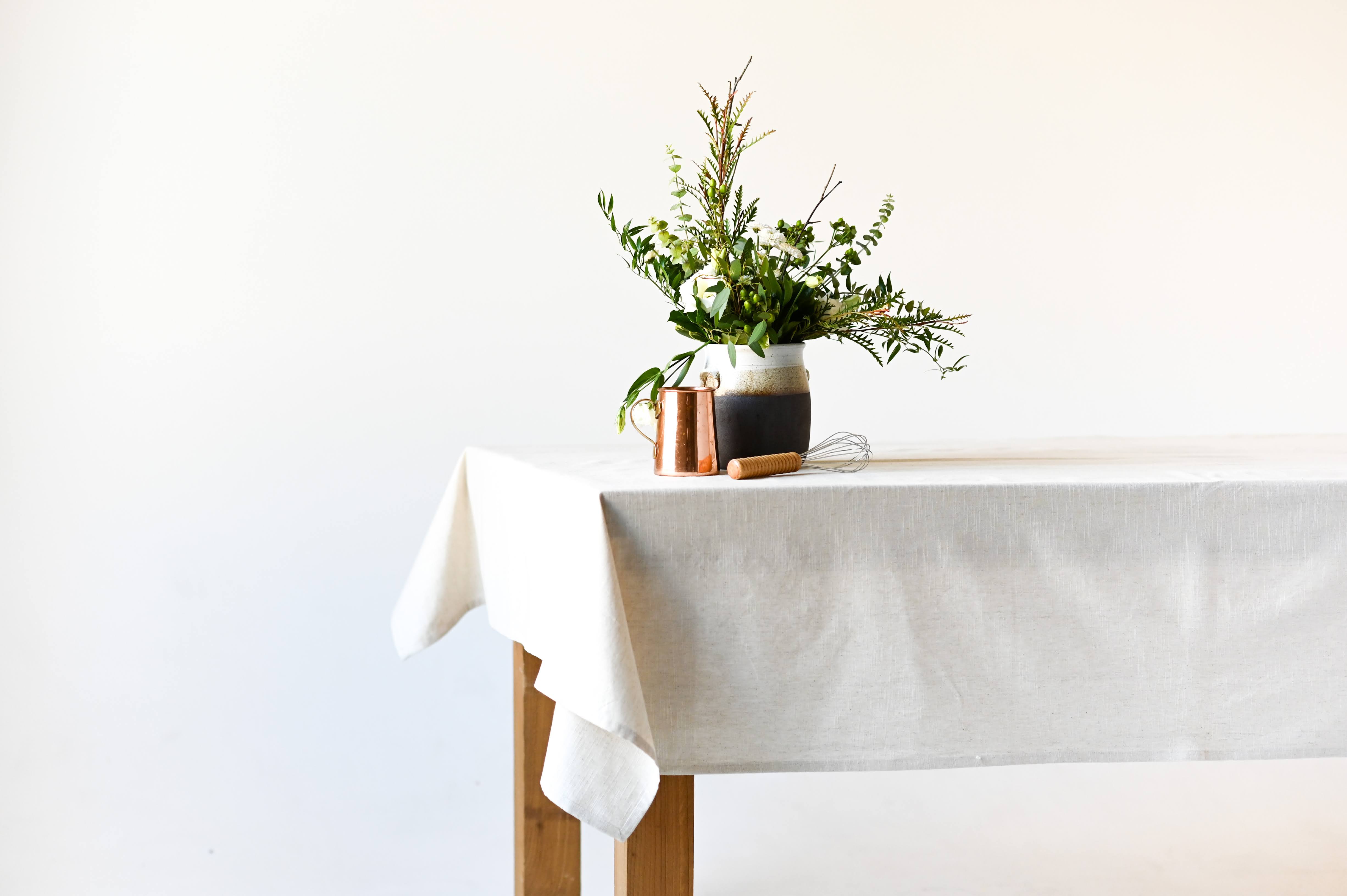 Neutral Linen Tablecloth