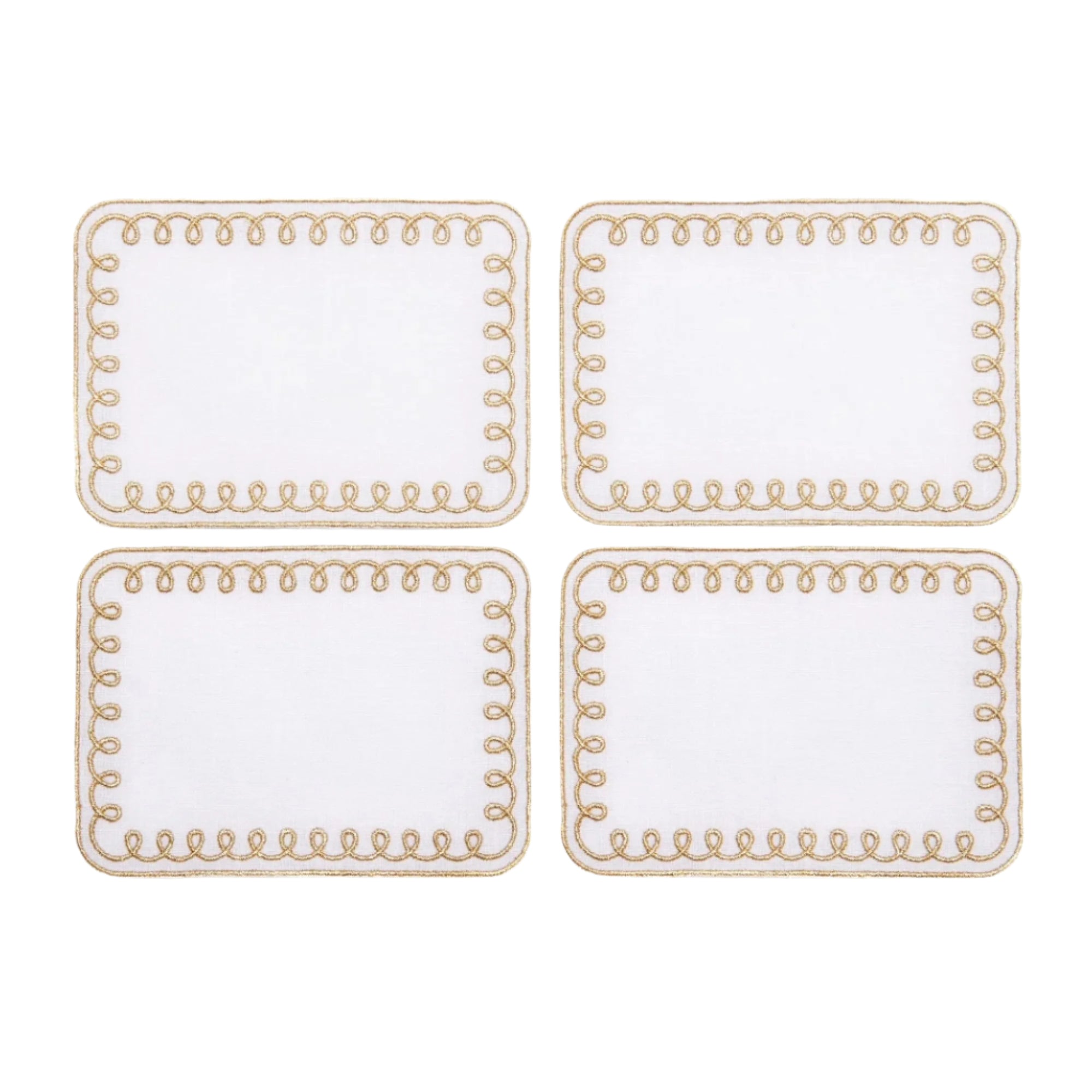 Golden Loopy Cocktail Napkins