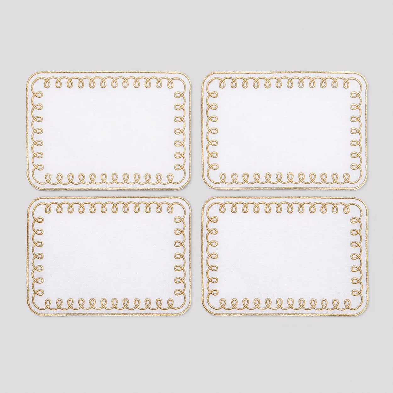 Golden Loopy Cocktail Napkins