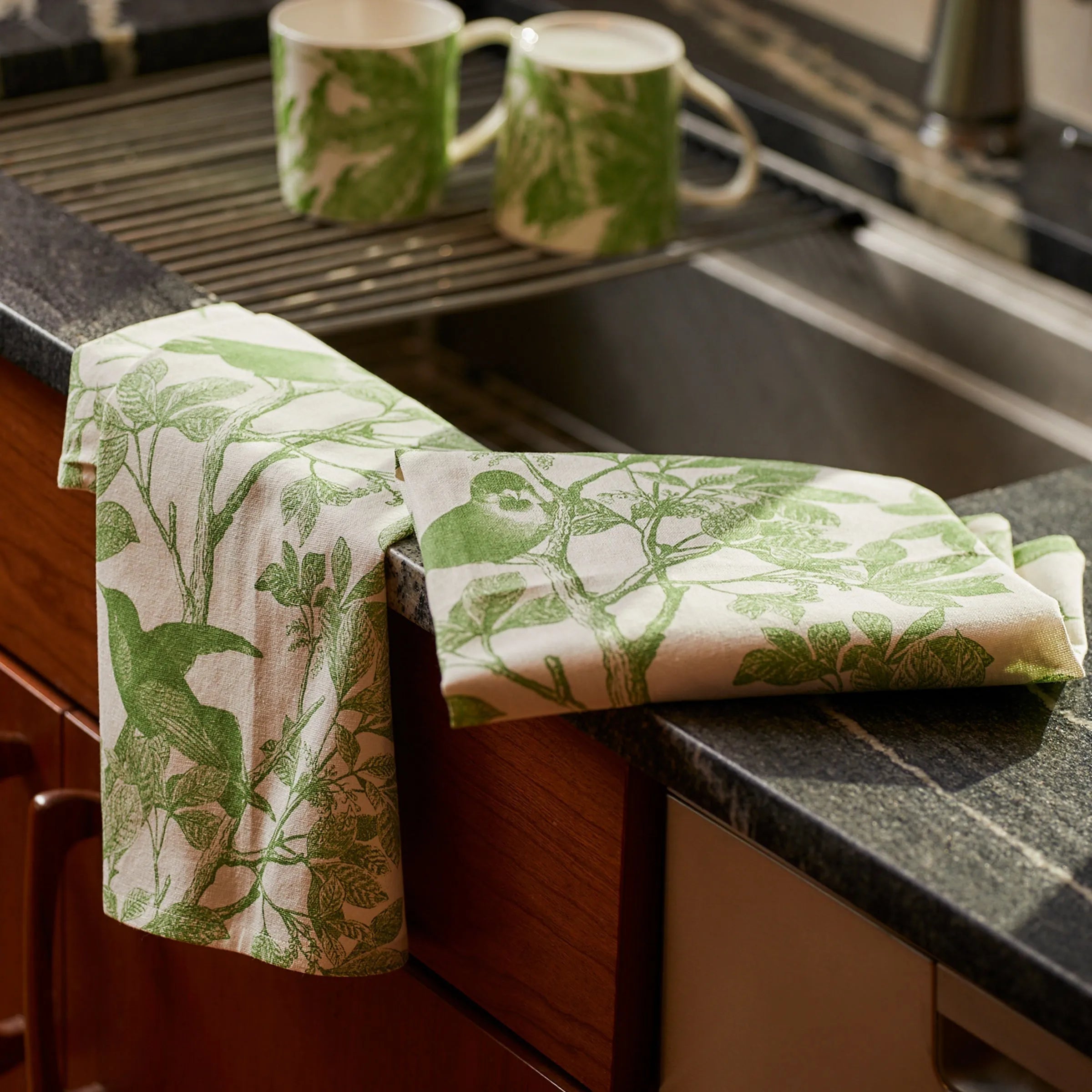 Arbor Birds Kitchen Towels, Set of 2