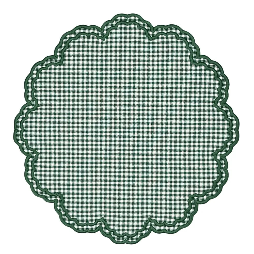 Bettina Placemat - Dark Green Gingham (Set of 4)