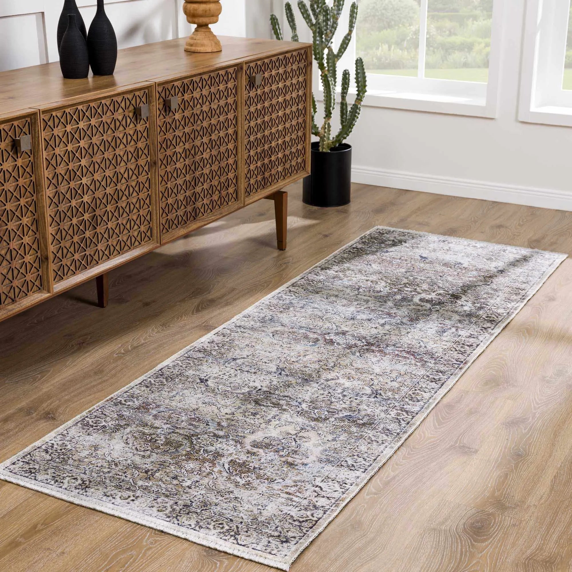 Olive Holi-2304 Washable Area Rug