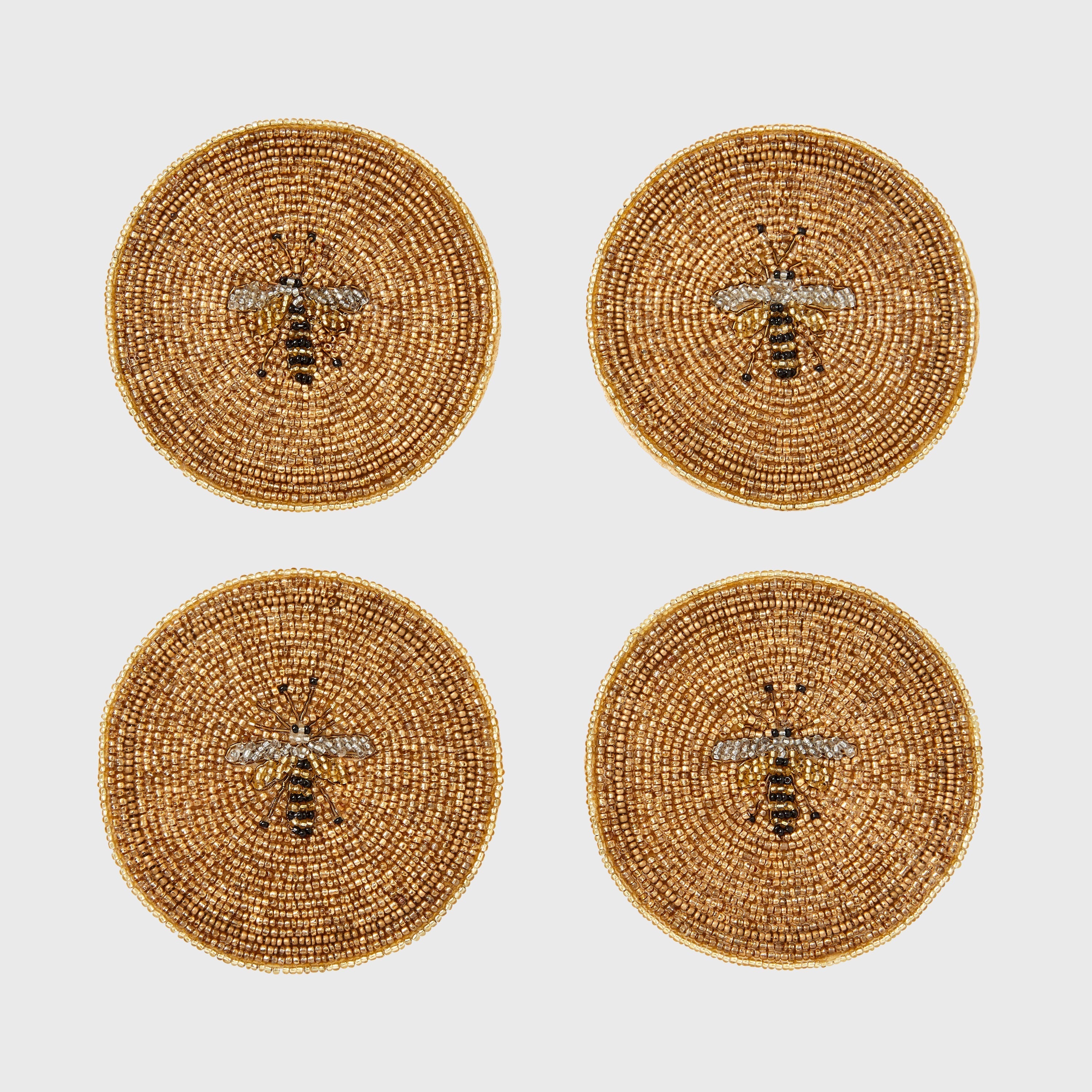 Stripey bee coasters