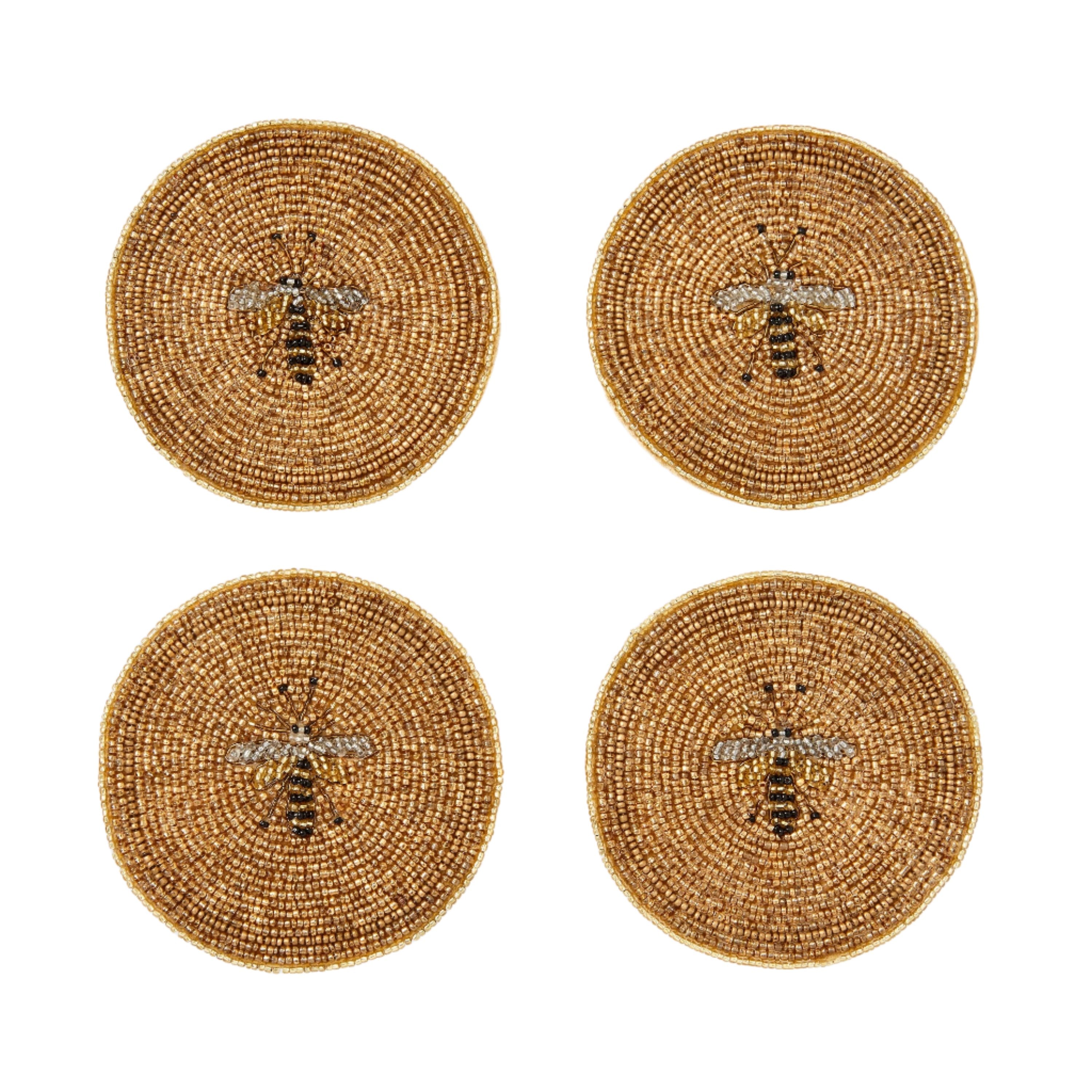 Stripey bee coasters